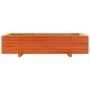 Jardinera de madera maciza de pino marrón cera 110x60x26,5 cm de vidaXL, Maceteros y jardineras - Ref: Foro24-847350, Precio:...