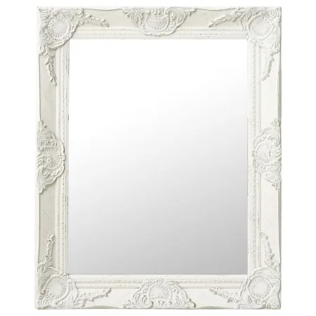 Espejo de pared estilo barroco blanco 50x60 cm de vidaXL, Espejos - Ref: Foro24-320316, Precio: 52,31 €, Descuento: %
