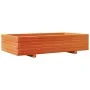 Jardinera de madera maciza de pino marrón cera 110x60x26,5 cm de vidaXL, Maceteros y jardineras - Ref: Foro24-847350, Precio:...