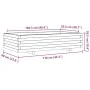 Jardinera de madera maciza de pino marrón cera 110x60x26,5 cm de vidaXL, Maceteros y jardineras - Ref: Foro24-847350, Precio:...