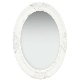 Espejo de pared estilo barroco blanco 50x70 cm de vidaXL, Espejos - Ref: Foro24-320352, Precio: 56,87 €, Descuento: %