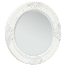 Espejo de pared estilo barroco blanco 50 cm de vidaXL, Espejos - Ref: Foro24-320344, Precio: 57,57 €, Descuento: %