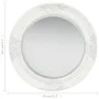 Espejo de pared estilo barroco blanco 50 cm de vidaXL, Espejos - Ref: Foro24-320344, Precio: 56,19 €, Descuento: %