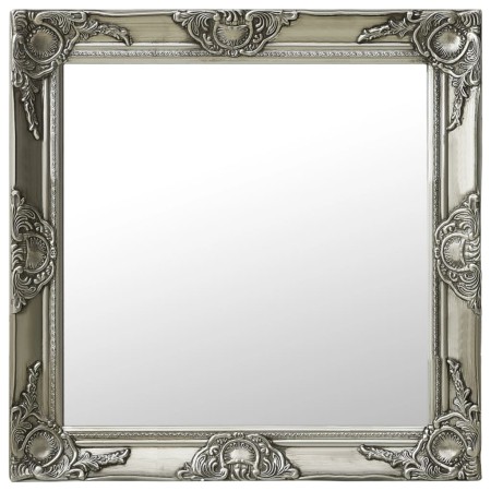 Espejo de pared estilo barroco plateado 60x60 cm de vidaXL, Espejos - Ref: Foro24-320334, Precio: 57,26 €, Descuento: %