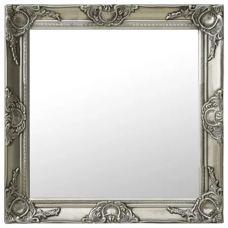 Espejo de pared estilo barroco plateado 60x60 cm de vidaXL, Espejos - Ref: Foro24-320334, Precio: 56,18 €, Descuento: %