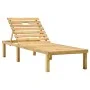 Garden lounger with impregnated pine wood table and cushion by , Loungers - Ref: Foro24-3065848, Price: 132,82 €, Discount: %