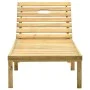 Garden lounger with impregnated pine wood table and cushion by , Loungers - Ref: Foro24-3065848, Price: 132,82 €, Discount: %