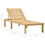 Garden lounger with impregnated pine wood table and cushion by , Loungers - Ref: Foro24-3065848, Price: 132,82 €, Discount: %