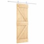Puerta corredera con herrajes madera maciza de pino 70x210 cm de , Puertas - Ref: Foro24-3203157, Precio: 187,78 €, Descuento: %