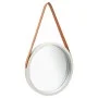 Espejo de pared con correa plateado 40 cm de vidaXL, Espejos - Ref: Foro24-320362, Precio: 33,84 €, Descuento: %