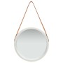Espejo de pared con correa plateado 40 cm de vidaXL, Espejos - Ref: Foro24-320362, Precio: 34,36 €, Descuento: %
