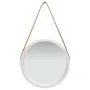 Espejo de pared con correa plateado 40 cm de vidaXL, Espejos - Ref: Foro24-320362, Precio: 33,84 €, Descuento: %