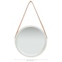 Espejo de pared con correa plateado 40 cm de vidaXL, Espejos - Ref: Foro24-320362, Precio: 34,36 €, Descuento: %
