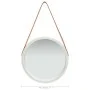 Espejo de pared con correa plateado 40 cm de vidaXL, Espejos - Ref: Foro24-320362, Precio: 33,84 €, Descuento: %