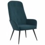 Sillón de relax con taburete terciopelo azul de , Sillones - Ref: Foro24-3097629, Precio: 130,46 €, Descuento: %