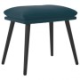 Sillón de relax con taburete terciopelo azul de , Sillones - Ref: Foro24-3097629, Precio: 130,46 €, Descuento: %