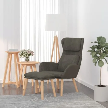 Entspannungssessel mit dunkelgrauem Samthocker von , Sessel - Ref: Foro24-3097821, Preis: 143,88 €, Rabatt: %