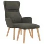 Entspannungssessel mit dunkelgrauem Samthocker von , Sessel - Ref: Foro24-3097821, Preis: 143,88 €, Rabatt: %