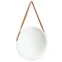 Espejo de pared con correa blanco 50 cm de vidaXL, Espejos - Ref: Foro24-320364, Precio: 41,36 €, Descuento: %