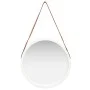 Espejo de pared con correa blanco 50 cm de vidaXL, Espejos - Ref: Foro24-320364, Precio: 41,36 €, Descuento: %