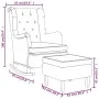 Sillón con patas mecedoras y taburete de tela color crema de , Sillones - Ref: Foro24-3121281, Precio: 293,17 €, Descuento: %