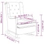 Sillón con patas mecedoras y taburete de tela color crema de , Sillones - Ref: Foro24-3121281, Precio: 297,93 €, Descuento: %
