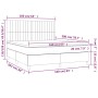 Cama box spring con colchón tela color crema 160x200 cm de , Camas y somieres - Ref: Foro24-3142510, Precio: 600,56 €, Descue...