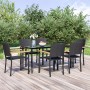 Juego de comedor de jardín 7 piezas ratán sintético negro de , Conjuntos de jardín - Ref: Foro24-3156685, Precio: 497,56 €, D...