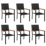 Juego de comedor de jardín 7 piezas ratán sintético negro de , Conjuntos de jardín - Ref: Foro24-3156685, Precio: 497,56 €, D...