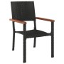 Juego de comedor de jardín 7 piezas ratán sintético negro de , Conjuntos de jardín - Ref: Foro24-3156685, Precio: 497,56 €, D...