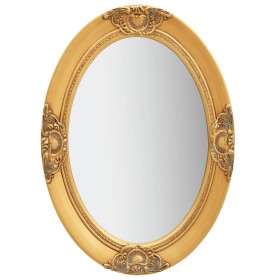Espejo de pared estilo barroco dorado 50x70 cm de vidaXL, Espejos - Ref: Foro24-320353, Precio: 88,71 €, Descuento: %
