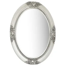 Espejo de pared estilo barroco plateado 50x70 cm de vidaXL, Espejos - Ref: Foro24-320354, Precio: 72,82 €, Descuento: %