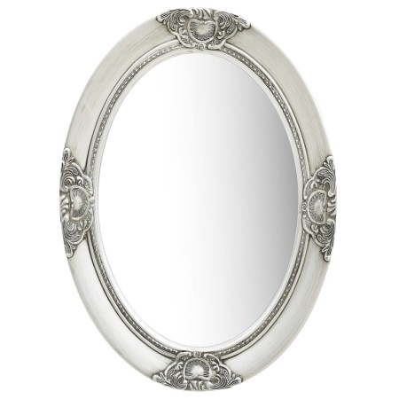 Espejo de pared estilo barroco plateado 50x70 cm de vidaXL, Espejos - Ref: Foro24-320354, Precio: 74,63 €, Descuento: %