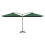 Sombrilla doble con poste de acero verde 600x300 cm de , Sombrillas - Ref: Foro24-312554, Precio: 160,33 €, Descuento: %