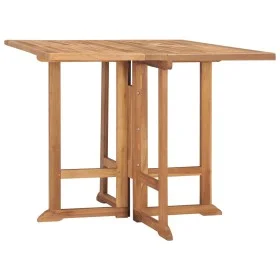 Folding garden dining table teak wood 90x90x75 cm by , Garden tables - Ref: Foro24-315448, Price: 174,94 €, Discount: %