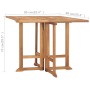 Mesa de comedor plegable para jardín madera de teca 90x90x75 cm de , Mesas de jardín - Ref: Foro24-315448, Precio: 184,89 €, ...