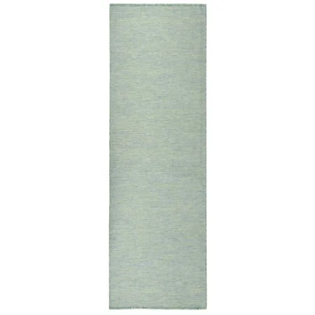 Alfombra de exterior de tejido plano turquesa 80x250 cm de , Alfombras - Ref: Foro24-340800, Precio: 38,30 €, Descuento: %