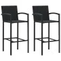 Set de muebles de bar de jardín 3 piezas ratán sintético negro de , Conjuntos de jardín - Ref: Foro24-3064769, Precio: 243,78...