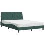 Cama con colchón terciopelo verde oscuro 140x190 cm de , Camas y somieres - Ref: Foro24-3208655, Precio: 401,77 €, Descuento: %