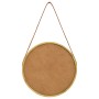 Espejo de pared con correa dorado 40 cm de vidaXL, Espejos - Ref: Foro24-320361, Precio: 31,82 €, Descuento: %