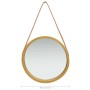 Espejo de pared con correa dorado 40 cm de vidaXL, Espejos - Ref: Foro24-320361, Precio: 31,82 €, Descuento: %