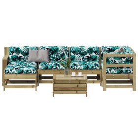 Juego de muebles jardín 7 pzas y cojines madera pino impregnada de , Conjuntos de jardín - Ref: Foro24-3250923, Precio: 767,0...