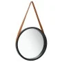 Espejo de pared con correa negro 40 cm de vidaXL, Espejos - Ref: Foro24-320363, Precio: 37,79 €, Descuento: %