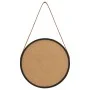 Espejo de pared con correa negro 40 cm de vidaXL, Espejos - Ref: Foro24-320363, Precio: 37,79 €, Descuento: %