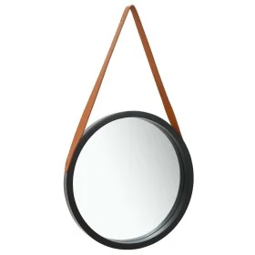 Espejo de pared con correa negro 50 cm de vidaXL, Espejos - Ref: Foro24-320367, Precio: 53,03 €, Descuento: %