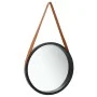 Espejo de pared con correa negro 50 cm de vidaXL, Espejos - Ref: Foro24-320367, Precio: 53,03 €, Descuento: %