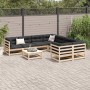 Juego de sofás de jardín 9 pzas madera maciza de pino de , Conjuntos de jardín - Ref: Foro24-3299365, Precio: 459,81 €, Descu...