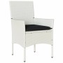 Set comedor jardín 3 pzas cojines ratán sintético vidrio blanco de , Conjuntos de jardín - Ref: Foro24-3278579, Precio: 225,5...
