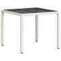 Set comedor jardín 3 pzas cojines ratán sintético vidrio blanco de , Conjuntos de jardín - Ref: Foro24-3278579, Precio: 225,5...