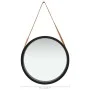 Espejo de pared con correa negro 50 cm de vidaXL, Espejos - Ref: Foro24-320367, Precio: 53,03 €, Descuento: %